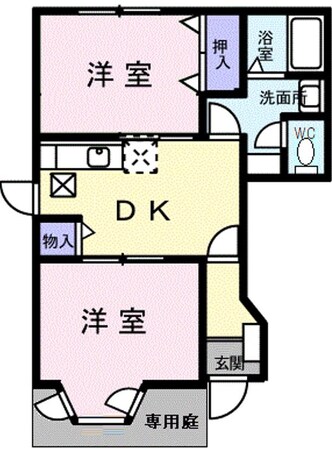 クレストール諏訪前の物件間取画像